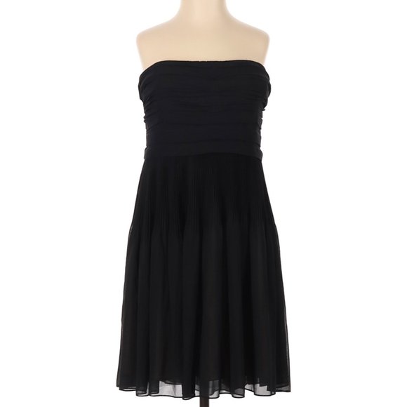 BCBGMAXAZRIA Dress Black Strapless Neckline Party Size 10 #214 - Picture 1 of 2